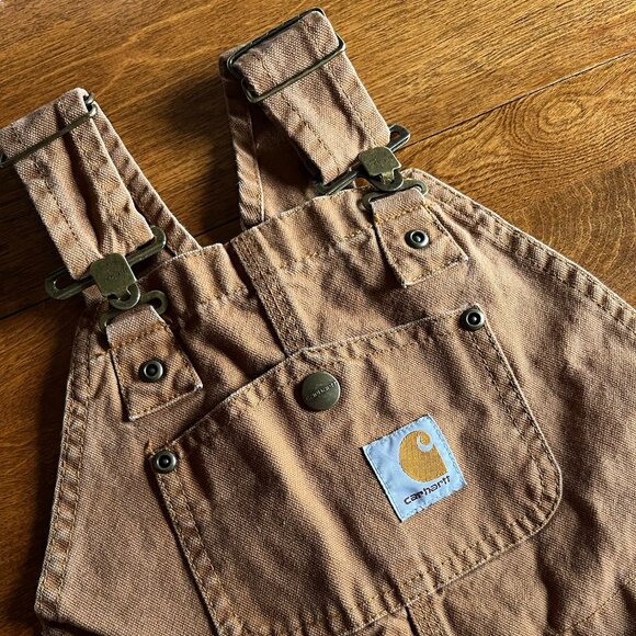 Carhartt tan canvas overalls 6 - Picture 4 of 8